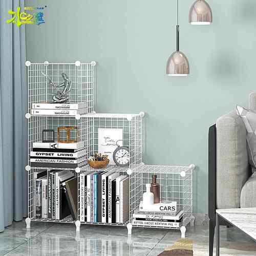 白色铁网简易客厅置物架书衣服CD玩具储物架杂物储物柜子直销