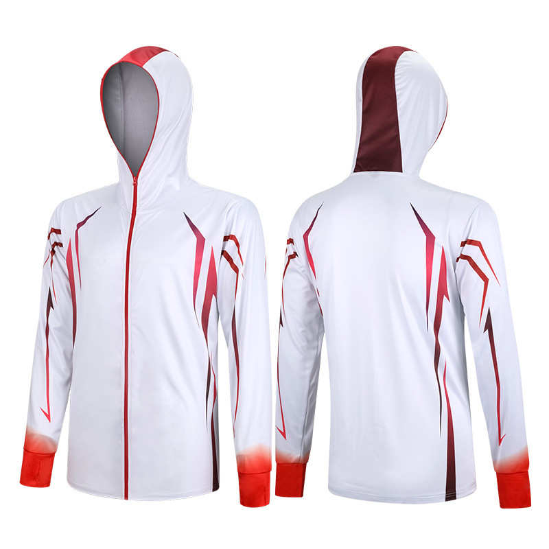 钓鱼服轻薄透气速干垂钓衣服热转印垂钓服夏季男女款防晒服