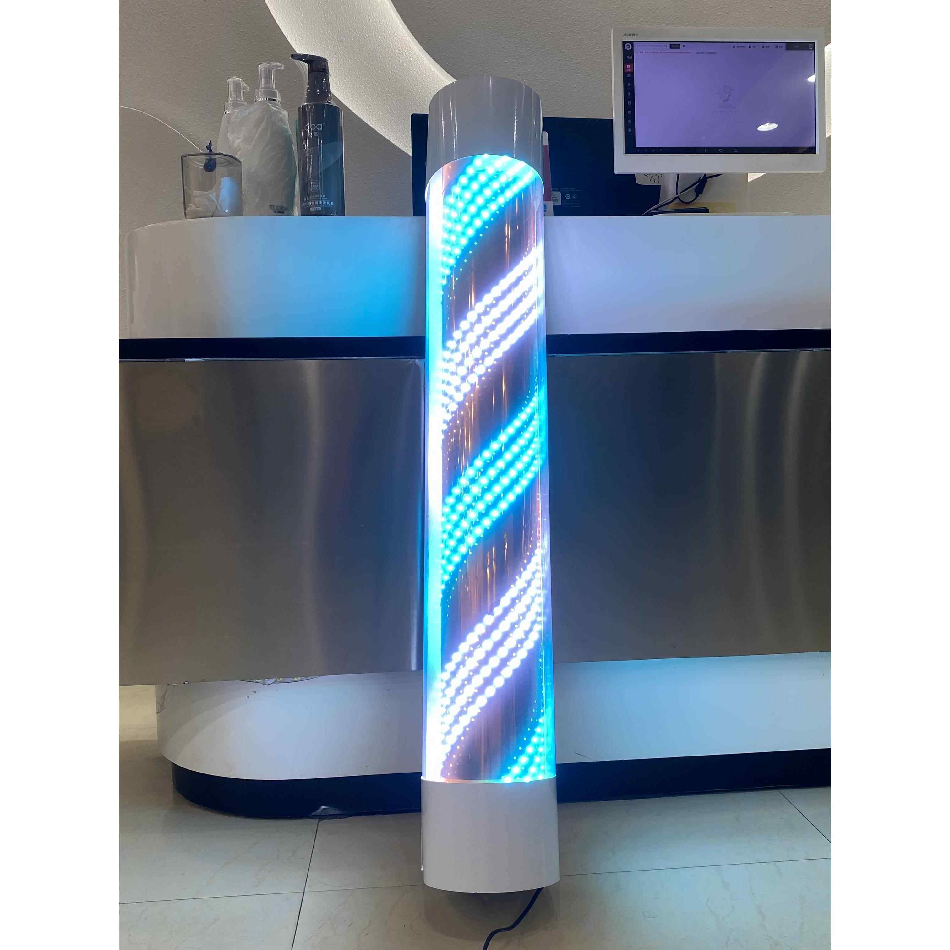 2025年美发转灯LED灯带电机旋转发廊门头灯箱挂墙壁户外防水加亮