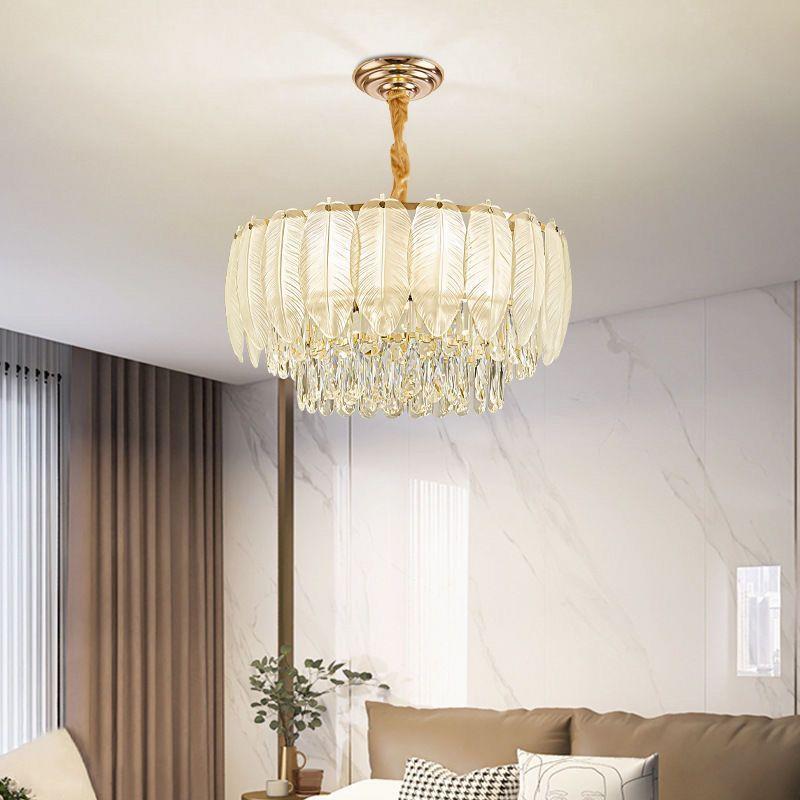 205轻奢大2气水晶客厅灯欧747式高档餐厅吊灯后代简约现室主卧羽