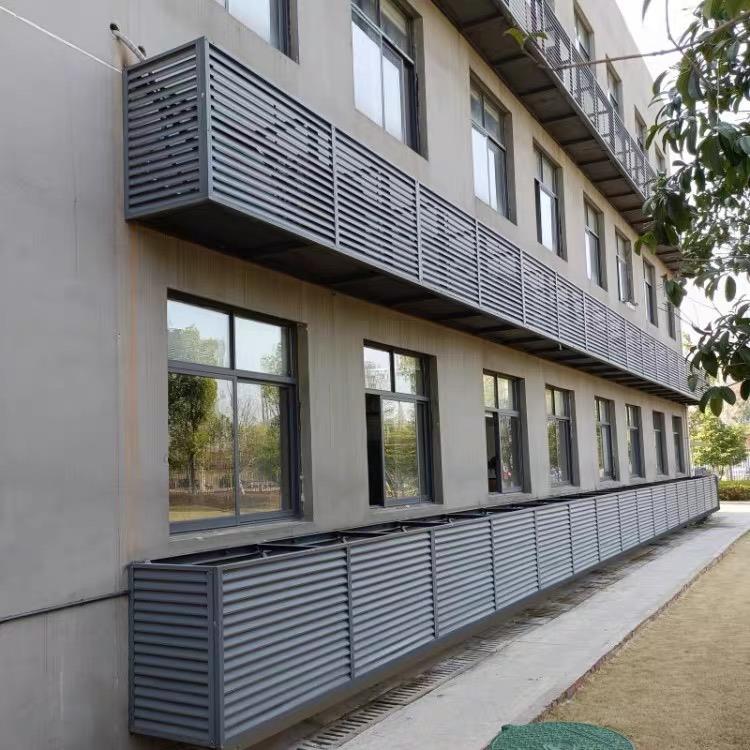 定制铝合金百叶窗空调外机格栅网防护罩围栏挡通风口透气散热防雨