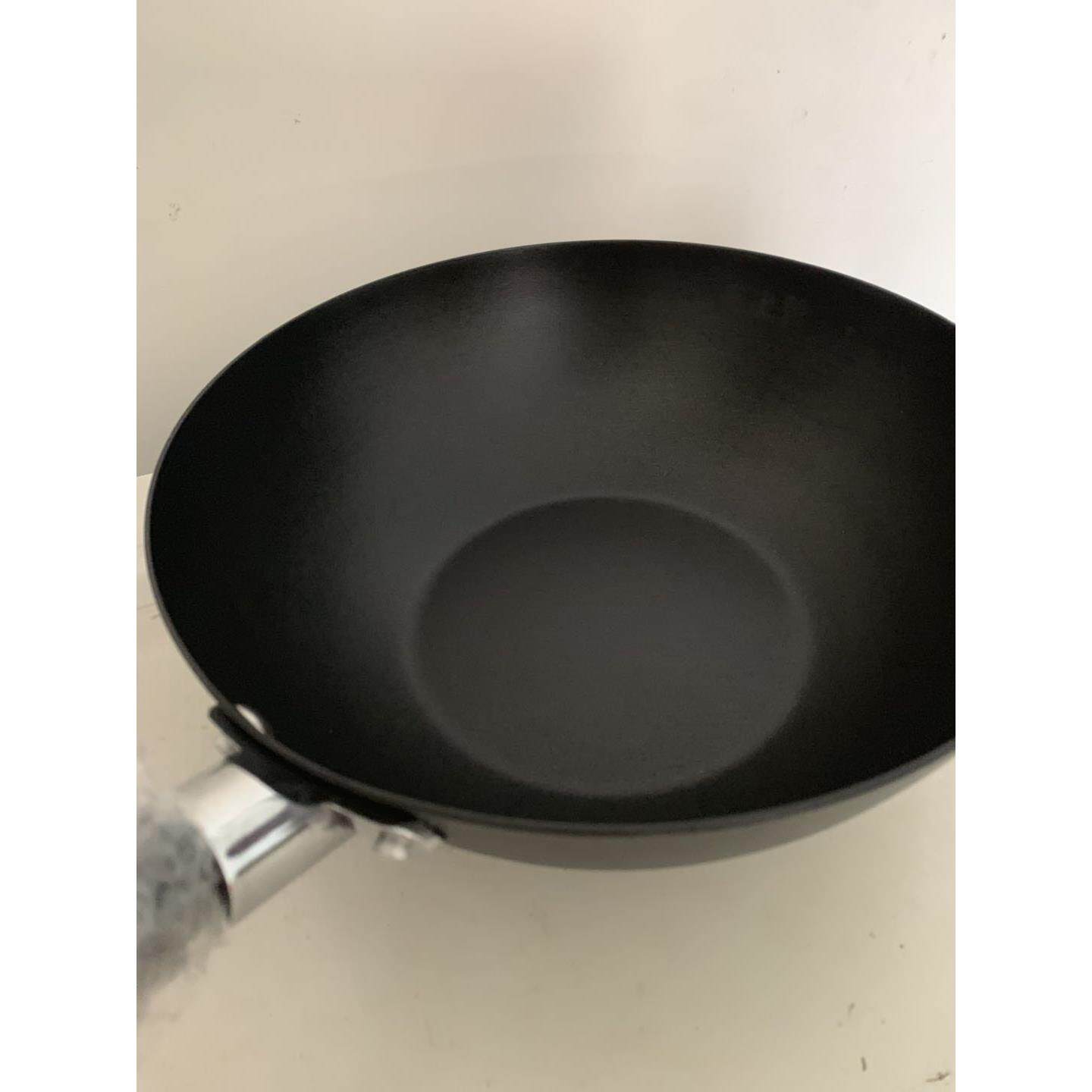 正品全新正品 日本天上野 生铁盖皇 2柄升 24cm 带玻璃长 小炒锅9