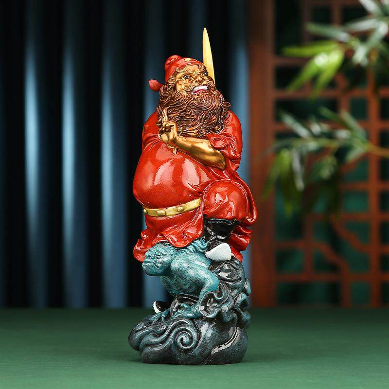 铜欣黄铜祥钟礼馗桌面玄关公室家居TXXB-C1办客厅装饰品摆件商务