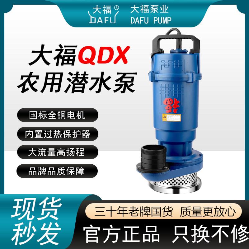 大福潜水泵井水抽水泵220v小型家用高扬程抽水机农用灌溉清水泵
