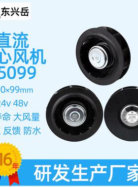 250mm工业涡轮离心风机厂房排风机机柜新风系统散热风扇直流48v