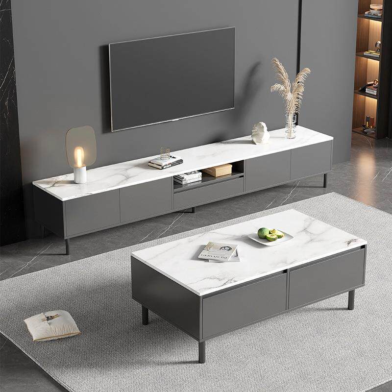 电视柜客厅家用现代简约小户型轻奢落地收纳储物柜一体电视机柜子