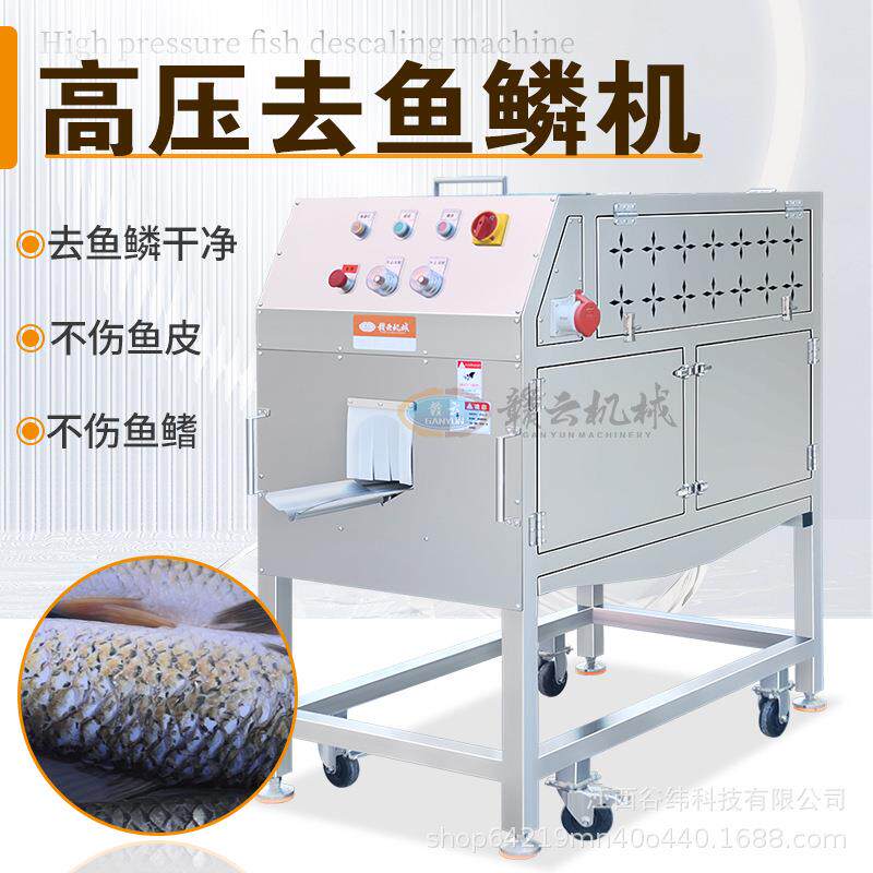 牌全自动高压去鱼鳞机喷水式鱼类打鳞机多功能黑鱼草鱼花鲢鱼