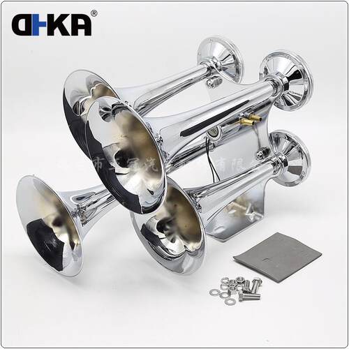 DHKA亚冠-AS096现货 大四管气喇叭 12V/24V 卡车货车轮船用 145dB