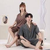 大码 七分裤 养生服高档足疗桑拿加肥情侣浴服 按摩汗蒸服男女款 泰式