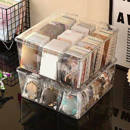 1PC Compartment Flip Box Transparent Display Box Large