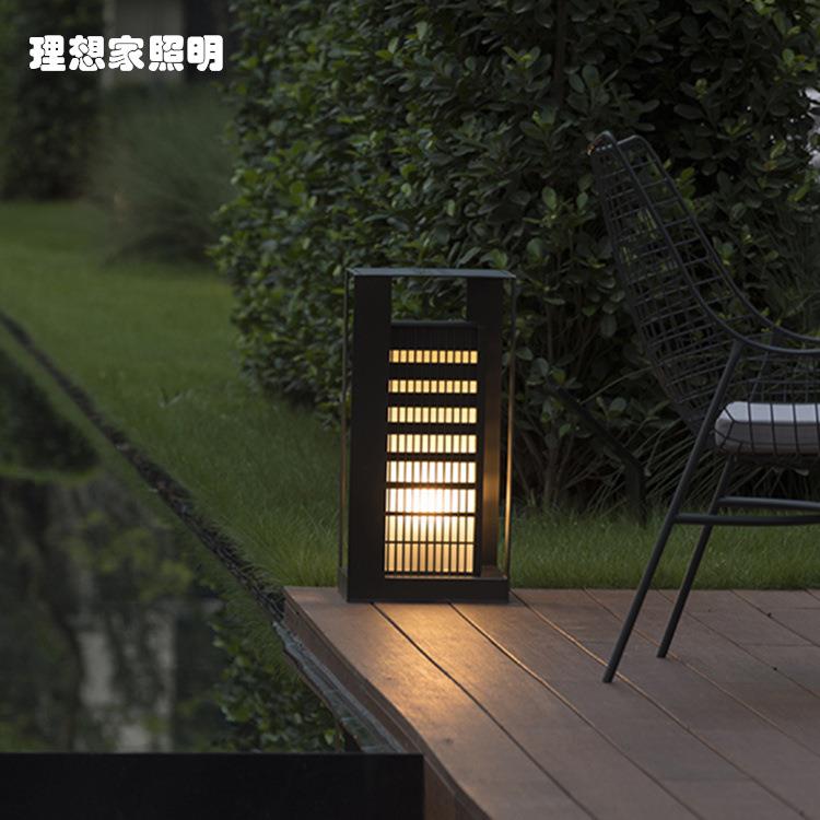 现代简约草坪灯花园别墅户外照明新中式不锈钢镀铜景观灯草地灯