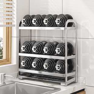 新款特厚不锈钢厨房窄边超窄多层沥水碗架水池碗筷碗盘子收纳架子