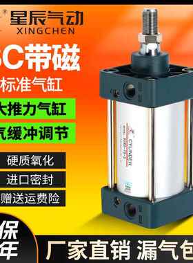 星辰气动标准气缸SC32/63/50/40-25*75*100*250*150X200X275-600S