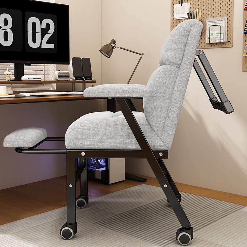 家用休闲靠背椅折叠靠背躺椅宿舍可坐可躺午休电脑椅办公室座椅