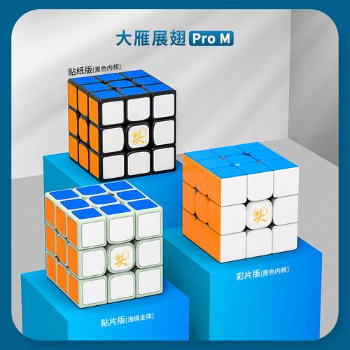 大雁展翅proM魔方磁力三阶比赛竞速顺滑专用初学者学生益智力玩