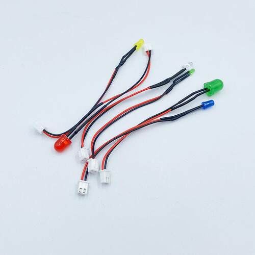 3 5 8 10mmLED发光二极管3V6V12V24V220V带XH2.54-2P插头线长20CM
