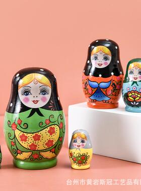 厂家 大肚套娃 木质俄罗斯五层套娃 旅游工艺品俄罗斯工艺品
