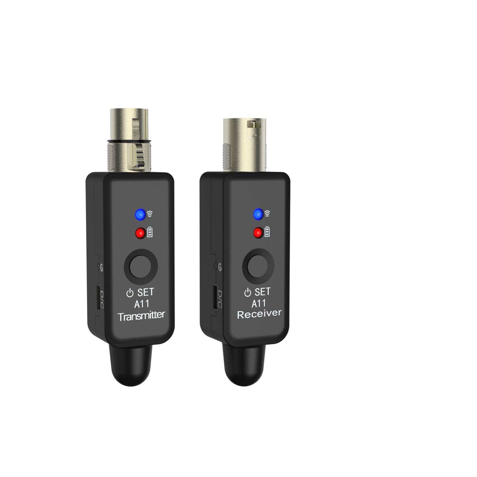 A11无线传输卡侬麦克风转6.35转接器2.4GHzWirelessMicAdapter