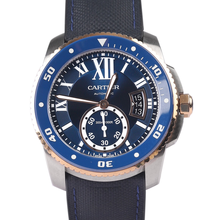 [9.8新]卡地亚卡利博公价75000间金自动机械男表W2CA0008