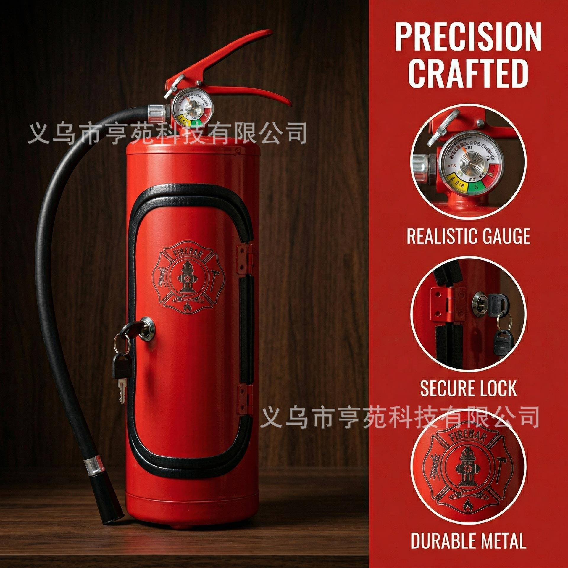 跨境亚马逊迷你灭火器酒柜装饰品家居摆件金属欧美庭院创意摆件