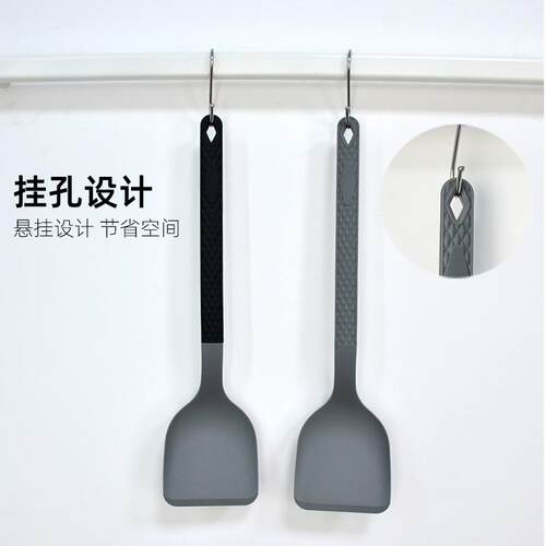 家用长柄硅胶锅铲纹钻石JDF21091锅手柄色铲不粘护锅硅胶双铲子