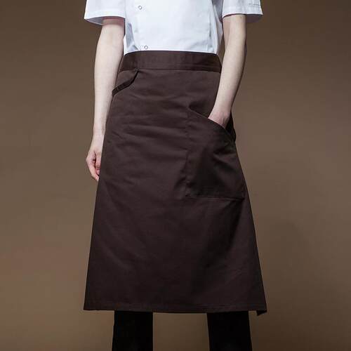 xyt多米来厨师半身围裙厨师半截围腰男士酒店餐厅厨房工作服LOGO