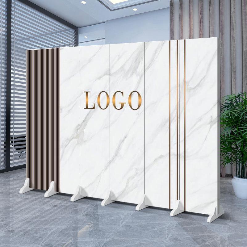 LOGO办公室屏风隔断墙简约客厅饭店包间遮挡隔间挡板移动双面
