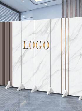 LOGO办公室屏风隔断墙简约客厅饭店包间遮挡隔间挡板移动双面