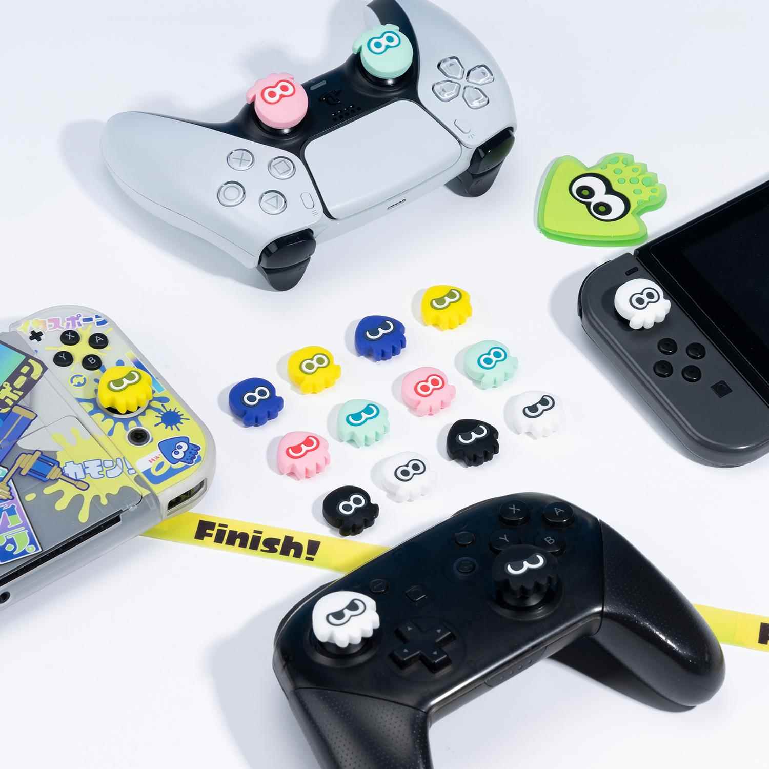 任天堂switch摇杆帽 ps4/ps5/nspro硅胶摇杆套适配oled喷射战士3