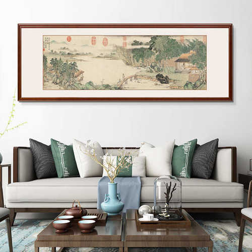 望云楼 古韵山水新中式客厅装饰画沙发背景墙中国风挂画茶室国画
