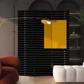 现代意式 屏风饭厅挡门卧室玄关可折叠落地实木创意遮挡风水屏风