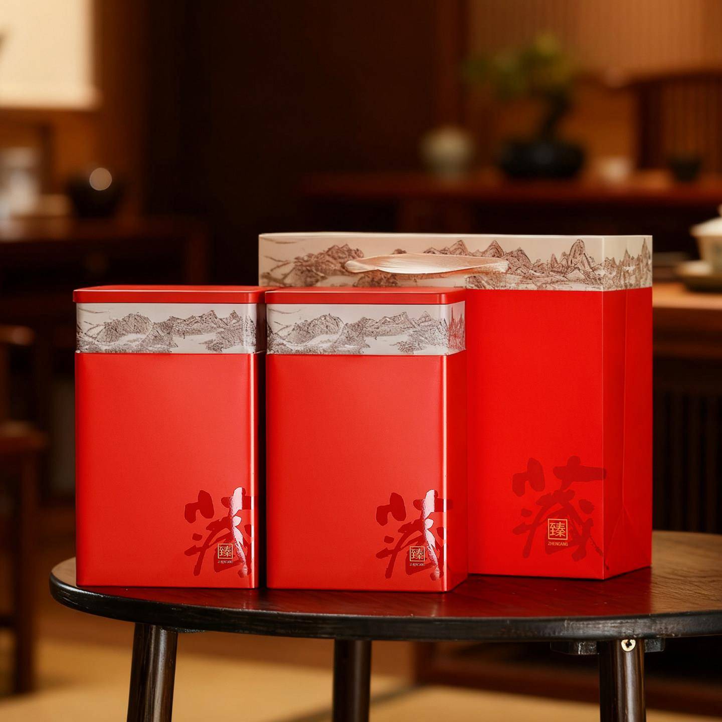 茶叶包装盒新款罐铁罐空罐半斤一斤装红茶绿茶白茶铁盒空礼盒定制