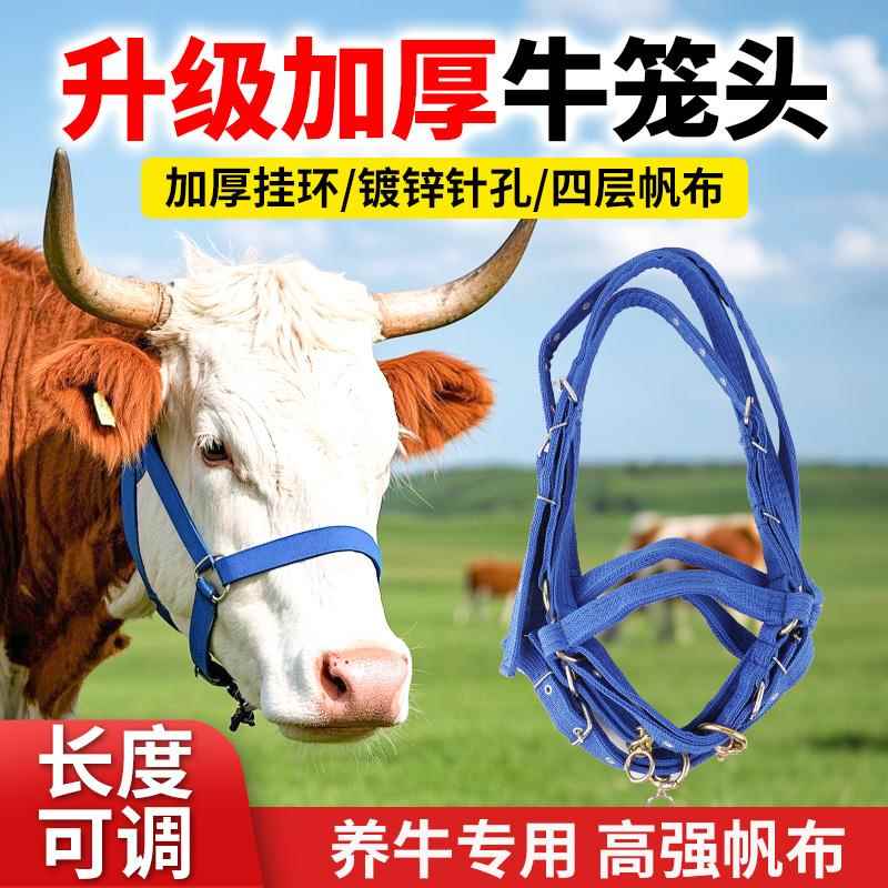牛笼头套 牛嘴套 拴牛龙头 小牛 大牛龙头 牛龙头套 加厚 牛笼嘴 - 实物图
