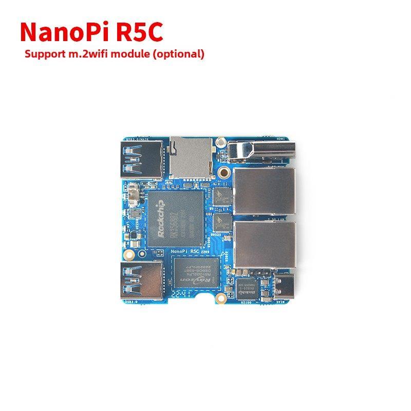 NanoPi R5C双2.5G+M.2 WiFi迷你开发板,全金属外壳,RK3568开发板