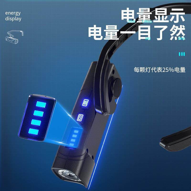 2025超亮强光挂耳灯户外夜钓登山多功能挂耳灯可拆卸led手电筒