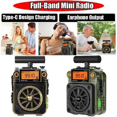 Full Band Mini Radio with Bluetooth Speaker External