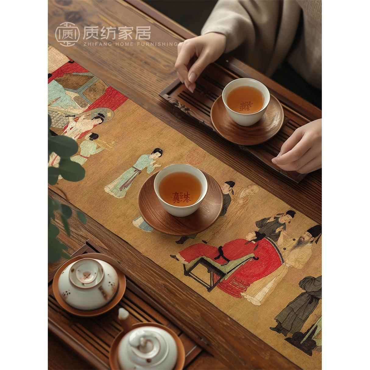 采购产品桌布，茶布，桌旗，亚麻咖啡桌，床旗，桌布，中国茶几，