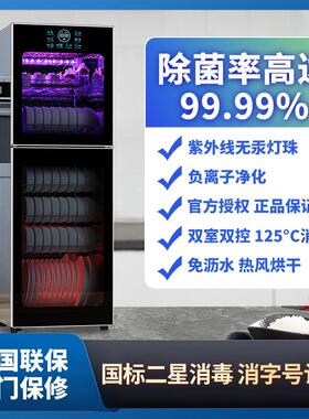 双门消毒柜立式无汞家用厨房大容量高温不锈钢碗盘柜商用饭店餐具