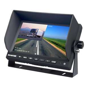 带刻录7寸AHD1080P 720P 高清车载显示器 2路分割视频输入 960P
