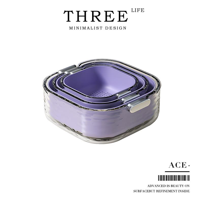 Tlife·Ace·沥水篮洗菜盆加厚大号家用厨房双层菜盆食品级| 艾斯