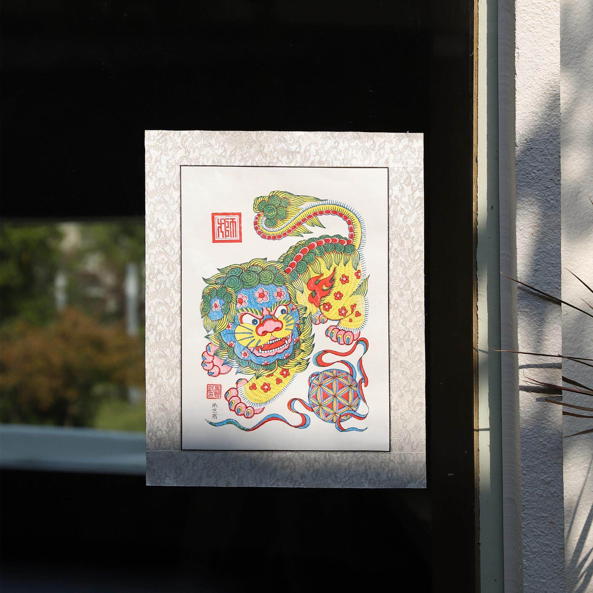 武强木板年画2025新款 居家老式复古怀旧木版年画礼品墙贴画装饰