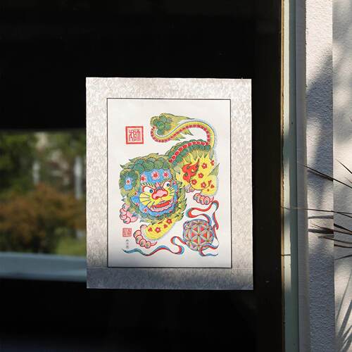 武强木板年画2025新款 居家老式复古怀旧木版年画礼品墙贴画装饰