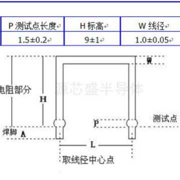 康铜丝跳线电阻 线径1.0mm 脚距15mm 阻值20mR LED电源电阻 0.02R