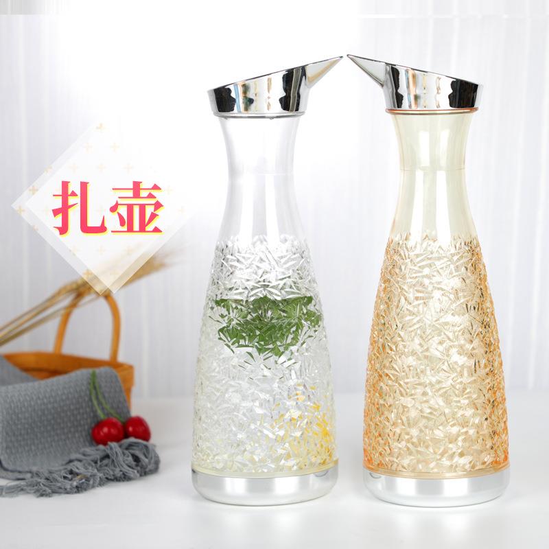 果汁大扎壶塑料大容量酸梅汁壶酒吧调酒壶耐摔PC亚克力冷水壶
