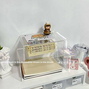ins亚克力透明增高架桌面整理置物架书桌改造笔记本增高架子学生