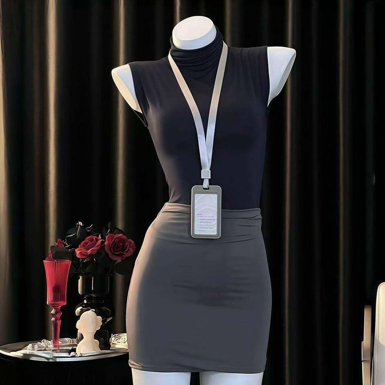 情趣制服OL女秘书cosplay角色扮演办公室老师空姐包臀短裙可外穿