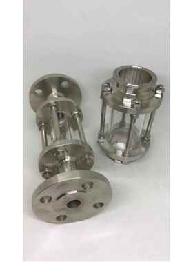 HGS07-126不锈钢法兰玻璃管视盅 玻璃视镜 直通视镜抛光管道视盅