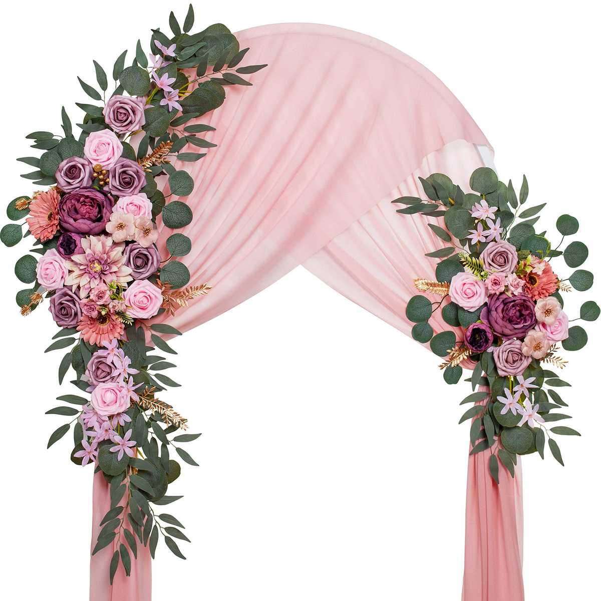 仿真家居玫瑰花挂饰货源花壁绢花装饰花环插画婚礼门楣