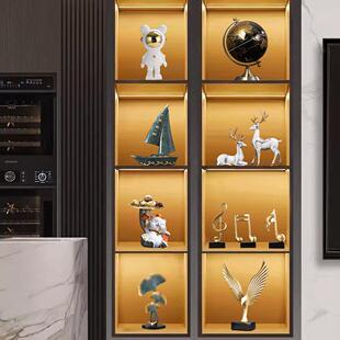 现代品奢高档客厅电GXT家轻视柜酒柜入户玄关摆件居餐柜工艺礼摆