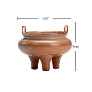 鼎言炉三小家用手工陶瓷香志弥线香野薰香香炉足复古创意香炉烧道